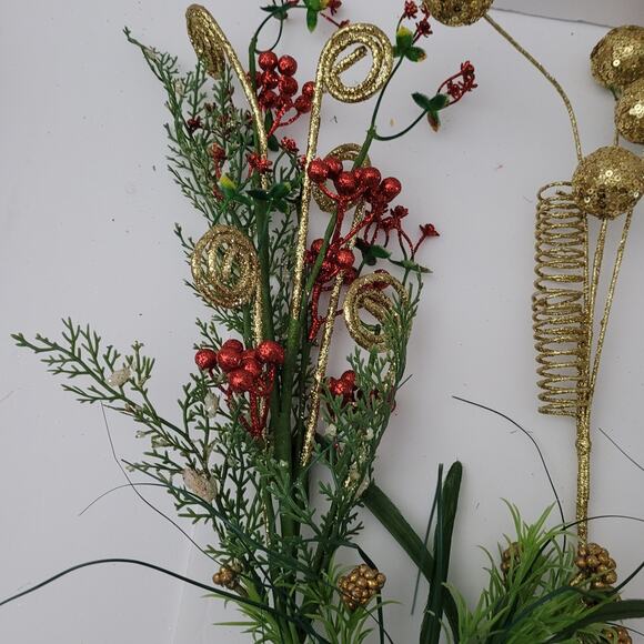 Festive Floral Stem Set - Gold Accents - Picture 3 of 10